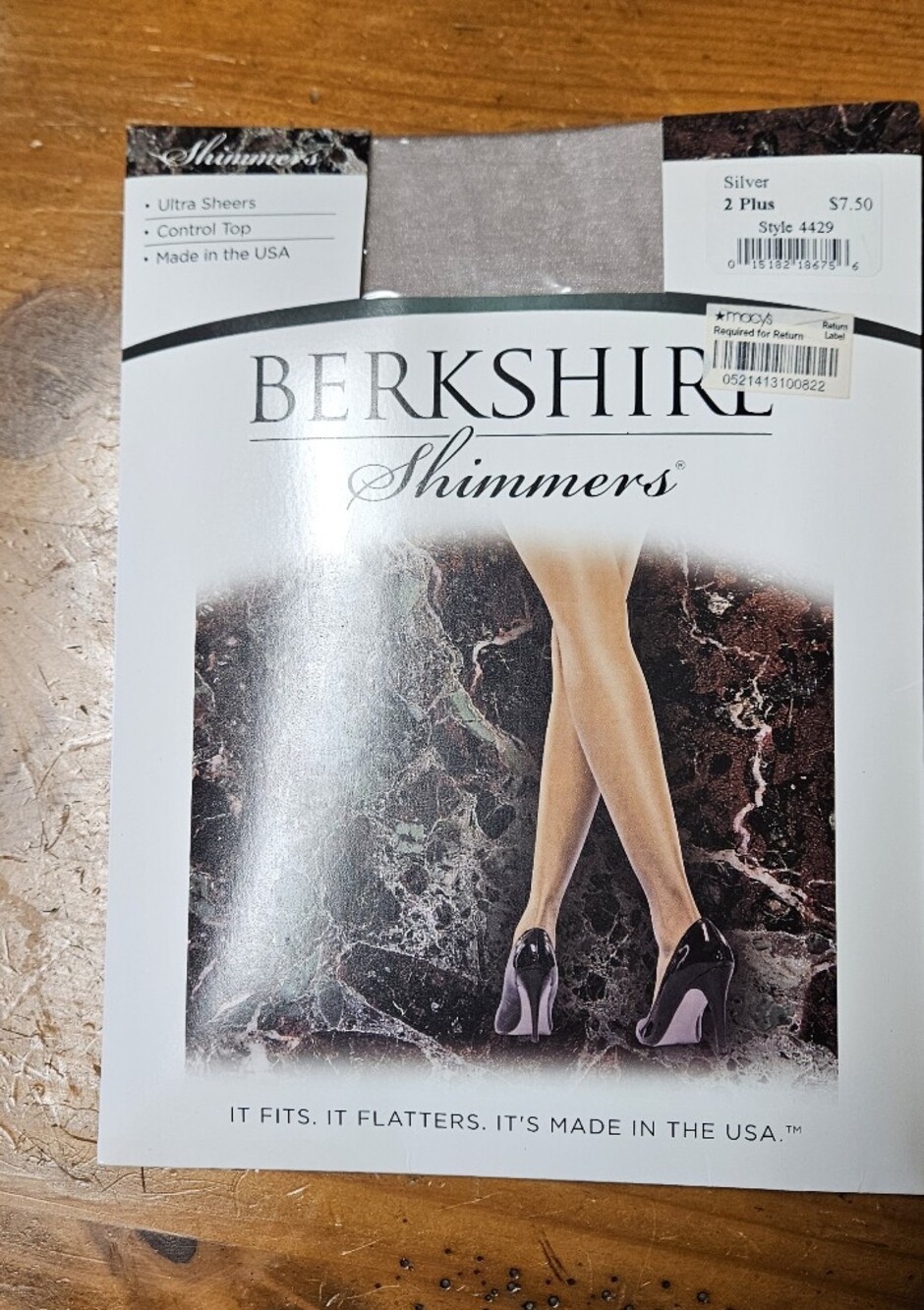 Berkshire Shimmers Silver Sheer Control Top Hosiery